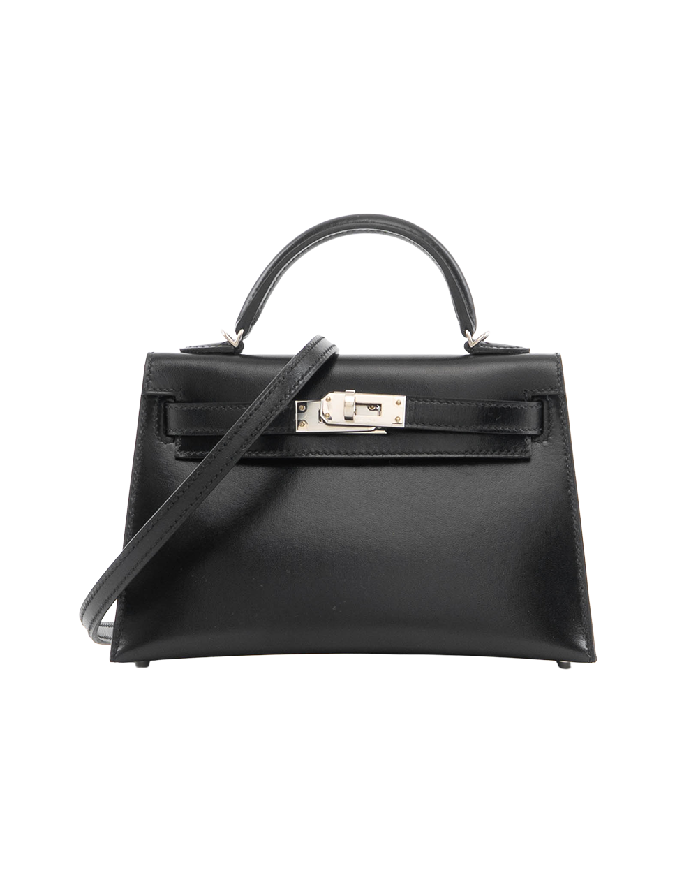 BB252146 HERMES KELLY MINI NOIR SHW ZHT 421 AZ