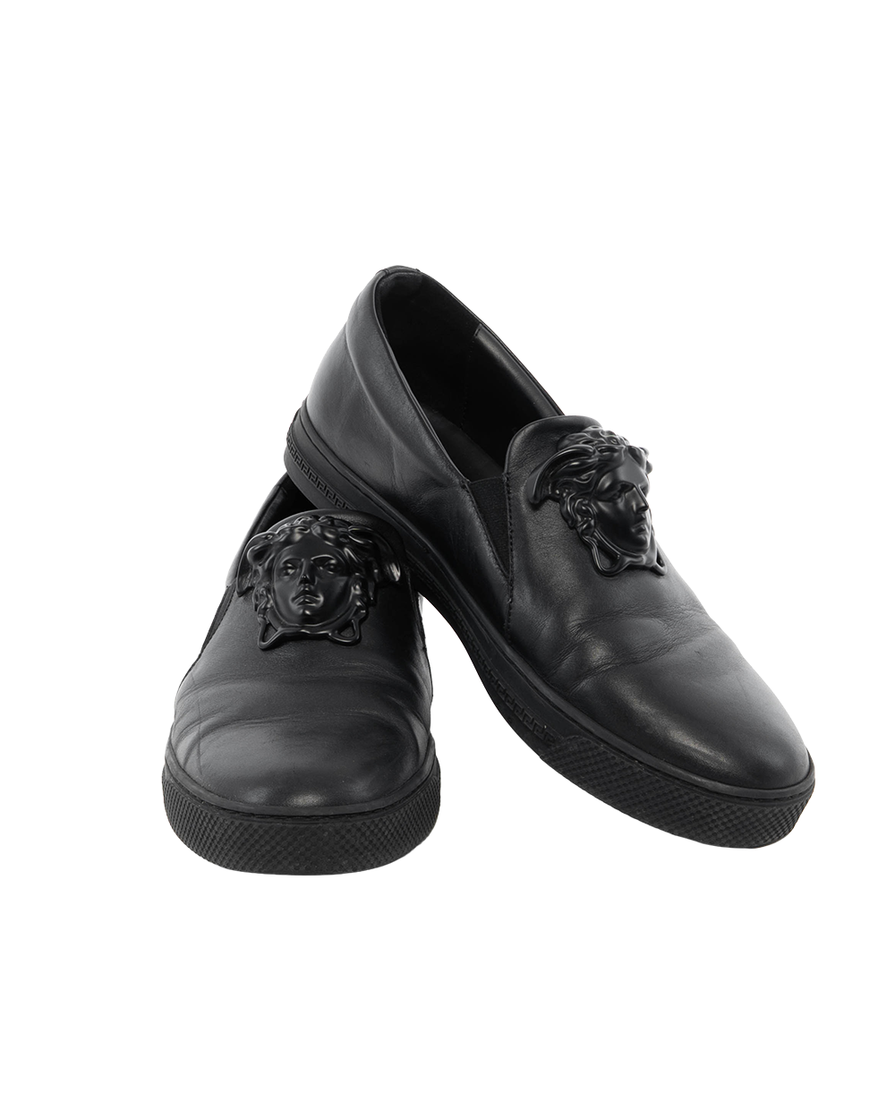BB252159 VERSACE MEDUSA SHOES 43 BLACK CALF BHW