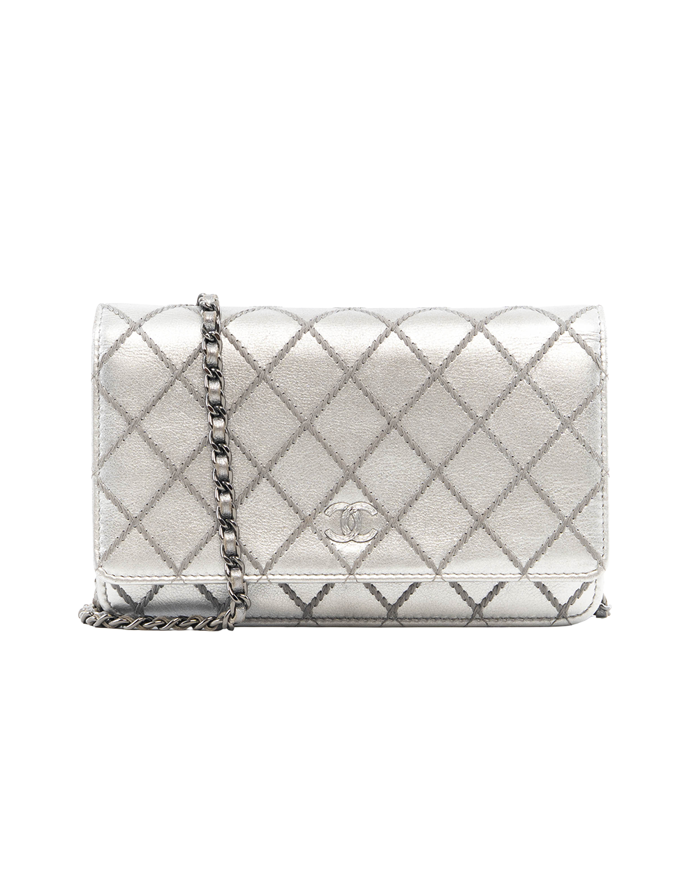 BB252208 CHANEL WOC 7.5 SILVER CALF SHW 20603071
