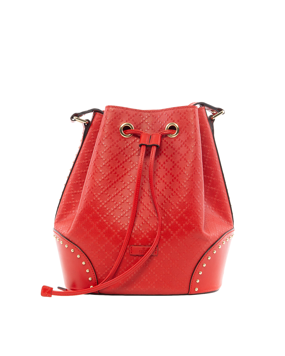 BB252218 GUCCI BUCKET BAG LARGE RED CANVAS GHW 354228 200047