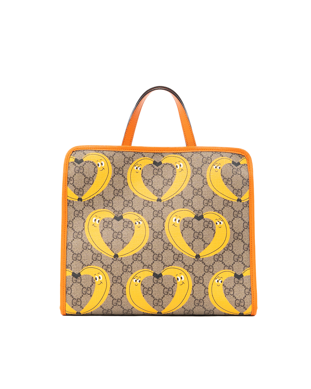 BB252234 GUCCI KID S TOTE BANANA BROWN YELLOW ORANGE CANVAS SHW 605614 520981
