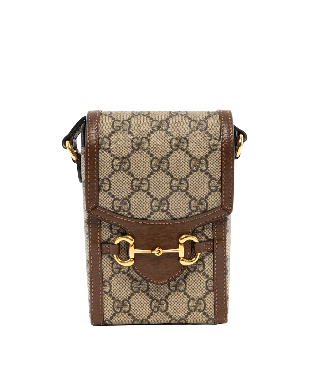 BB252254 GUCCI HORSEBIT 1955 PHONE BROWN GG MONOGRAM CANVAS GHW 625615 2149