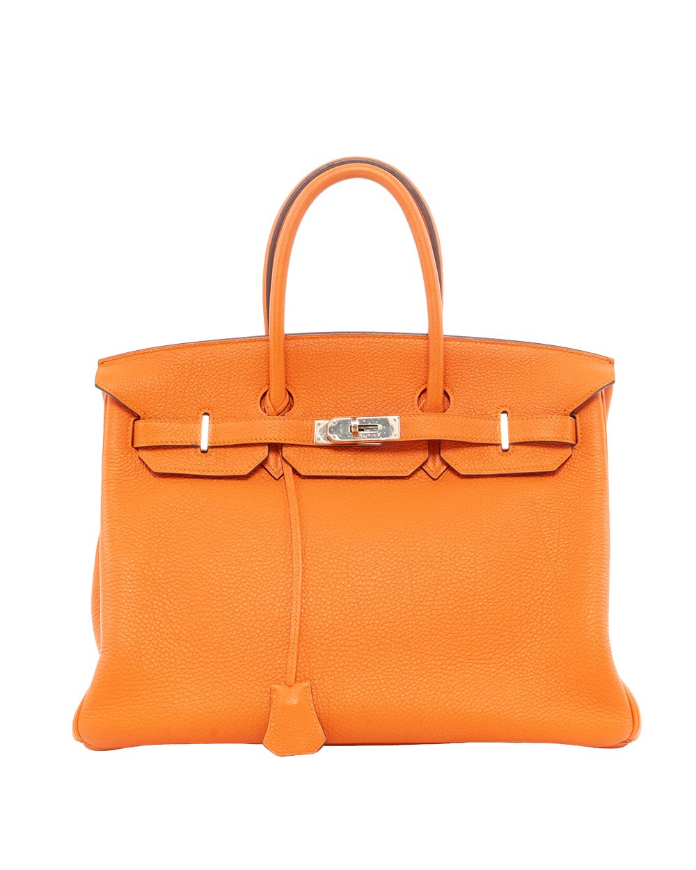 BB252293 HERMES BIRKIN 35 ORANGE TOGO SHW STAMP N