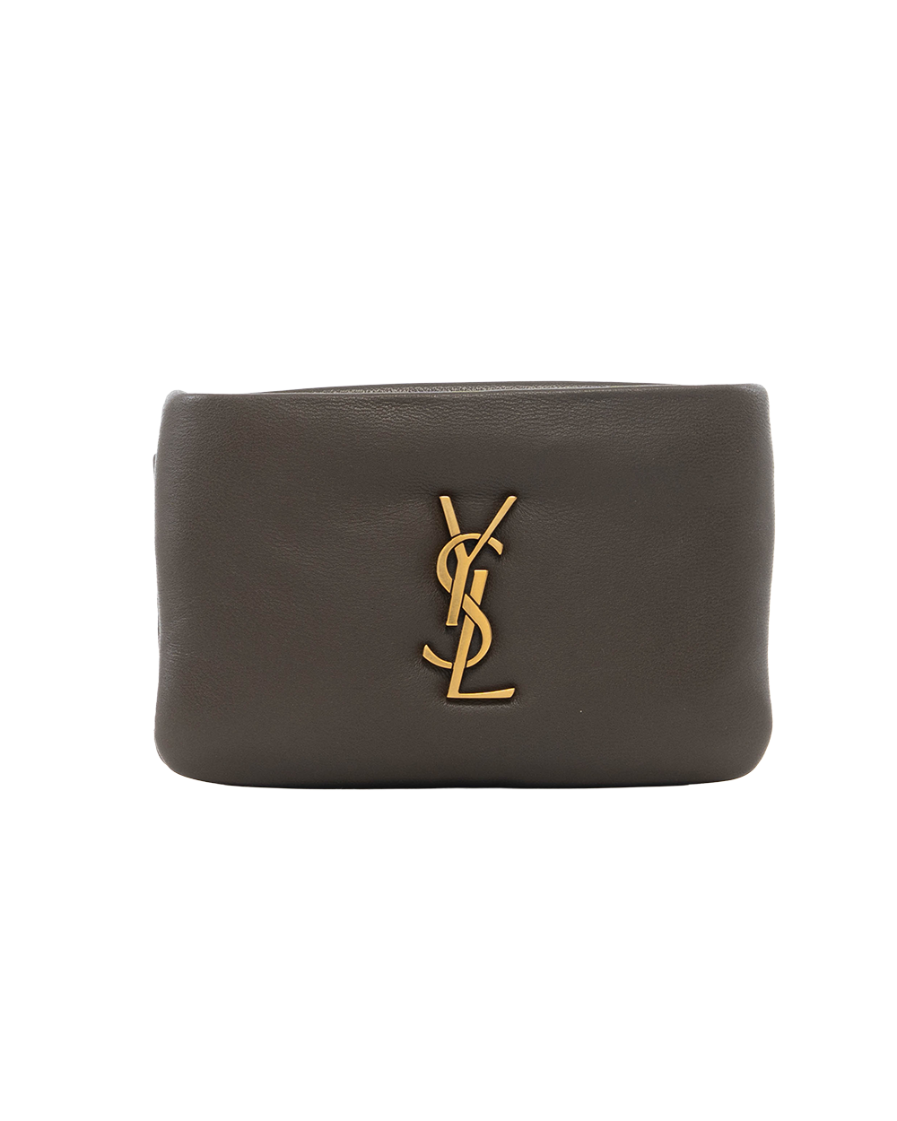BB252314 YSL CALYPSO ZIPPY CARD HOLDER SHORT GREEN KAKHI LAMB GHW BRS 778773 0324