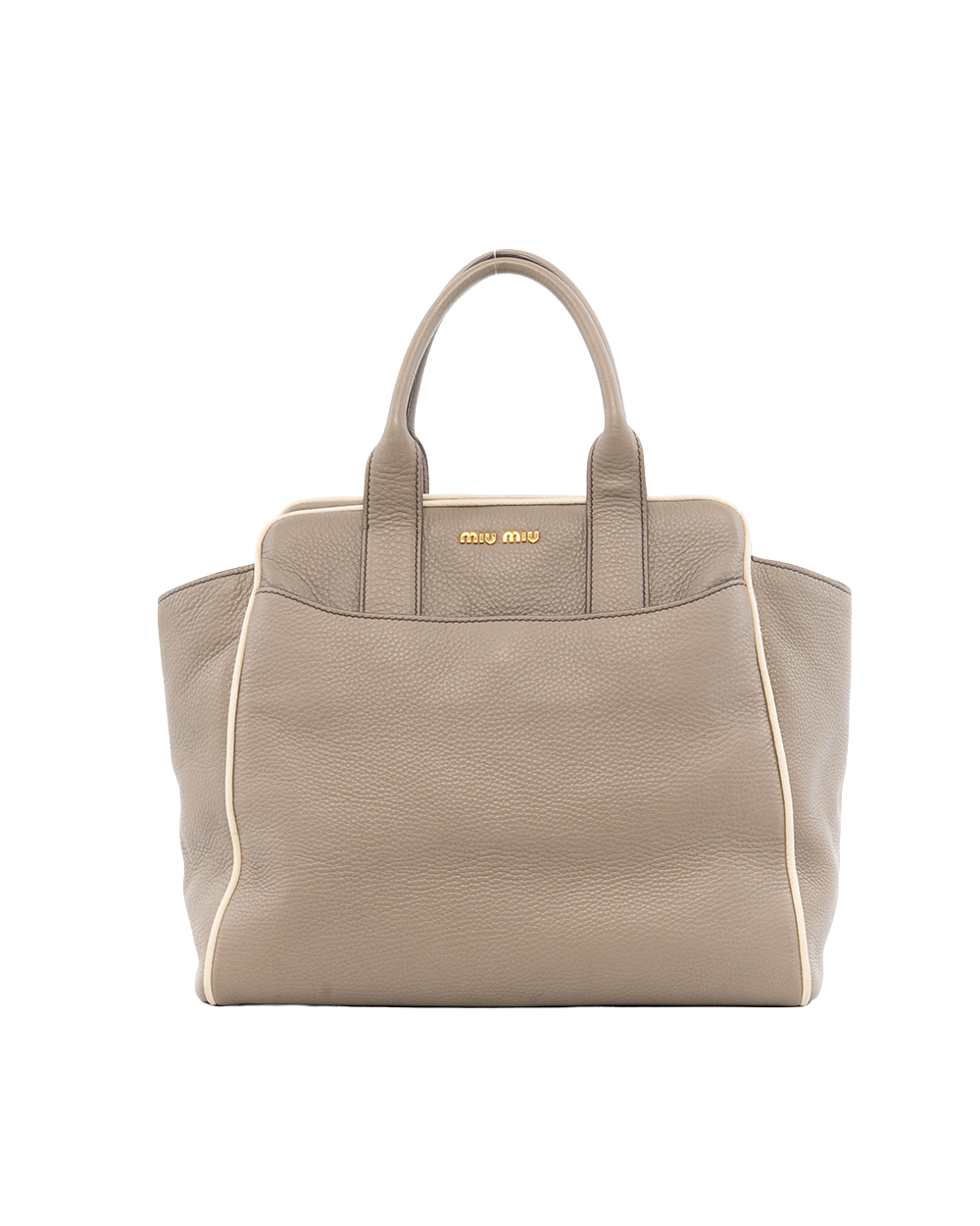 BB252341 MIU MIU TOTE BAG BEIGE CALF GHW