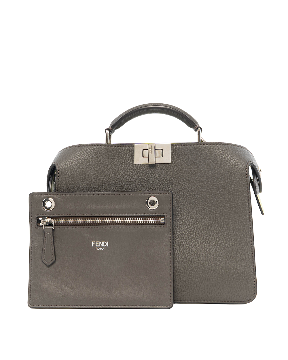 BB252405 FENDI PEEKABOO MEDIUM GRAY CALF SHW