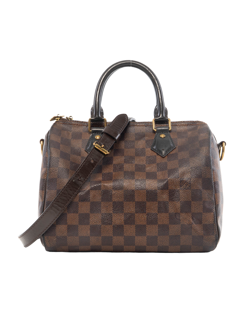 BB252408 LV SPEEDY BAND 25 BROWN DAMIER CANVAS GHW CT1195