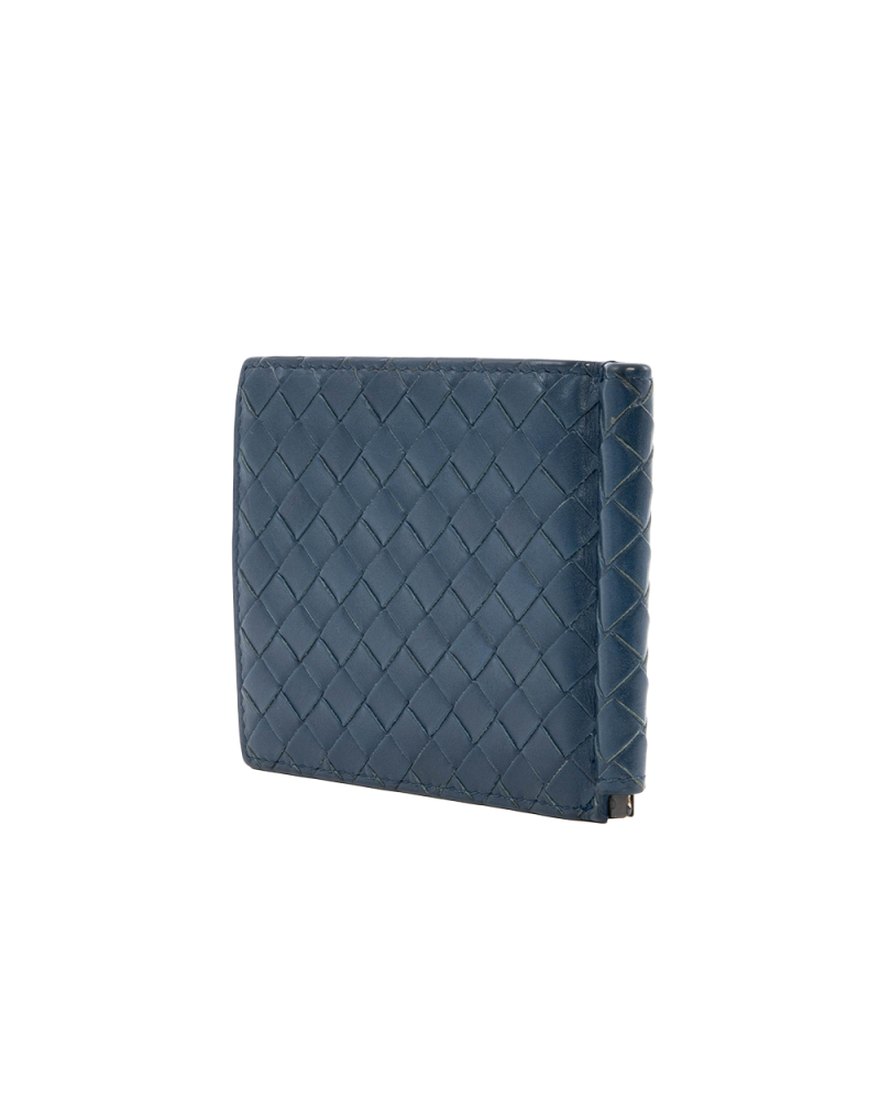 BB252439 BOTTEGA MONEY CLIP SHORT BLUE NAVY CALF S01186481R