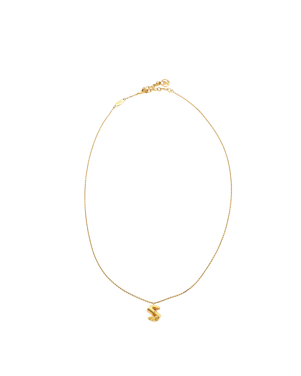 BB252440 LV LV & ME NECKLACE GOLD S LETTER GHW M61074