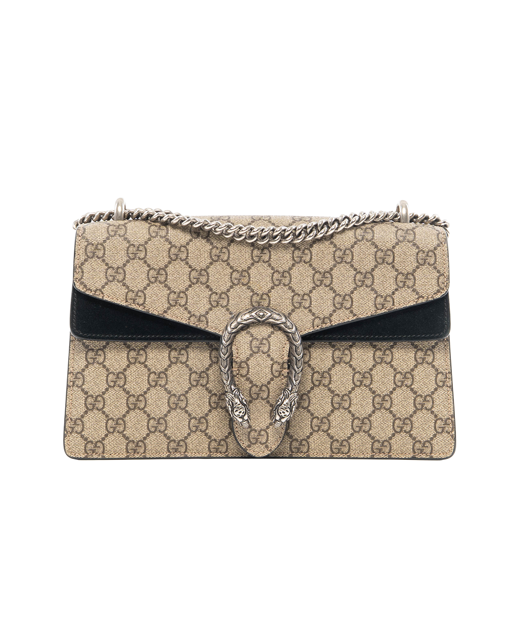 BB252460 GUCCI DIONYSUS SMALL BROWN BLACK GG MONOGRAM CANVAS SHW