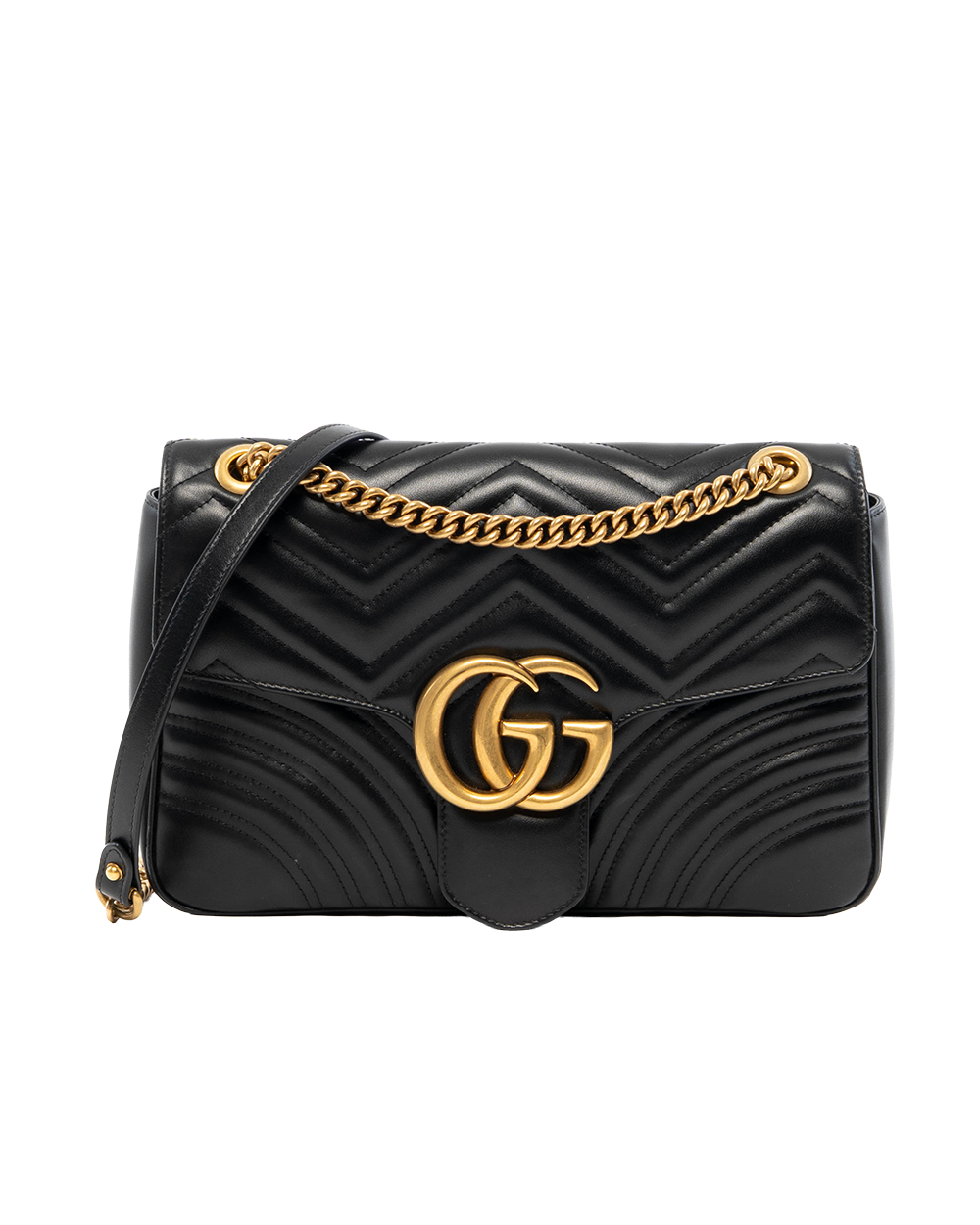 BB252468 GUCCI MARMONT 30 BLACK CALF GHW 443496 213317