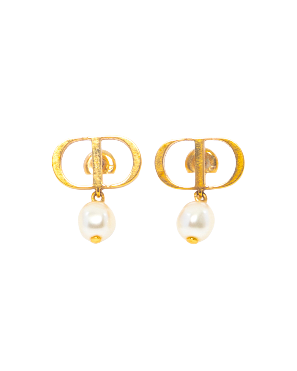 BB252473 DIOR PETIT CD EARRING GOLD PEARL GHW