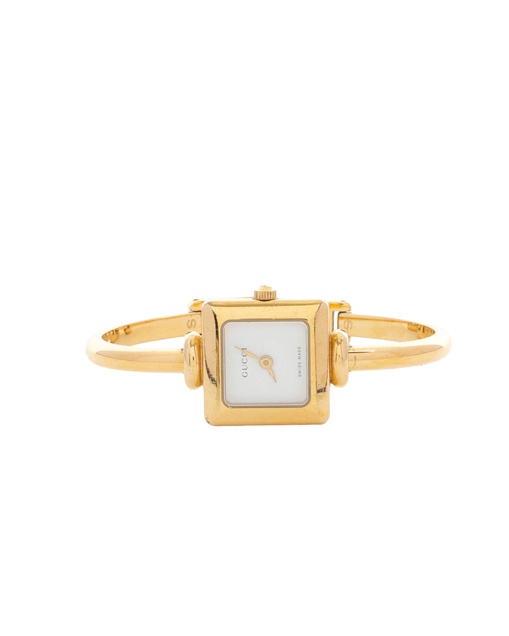 BB252524 GUCCI 1900L SQUARE WHITE GOLD STAINLESS STEEL GHW 0048285
