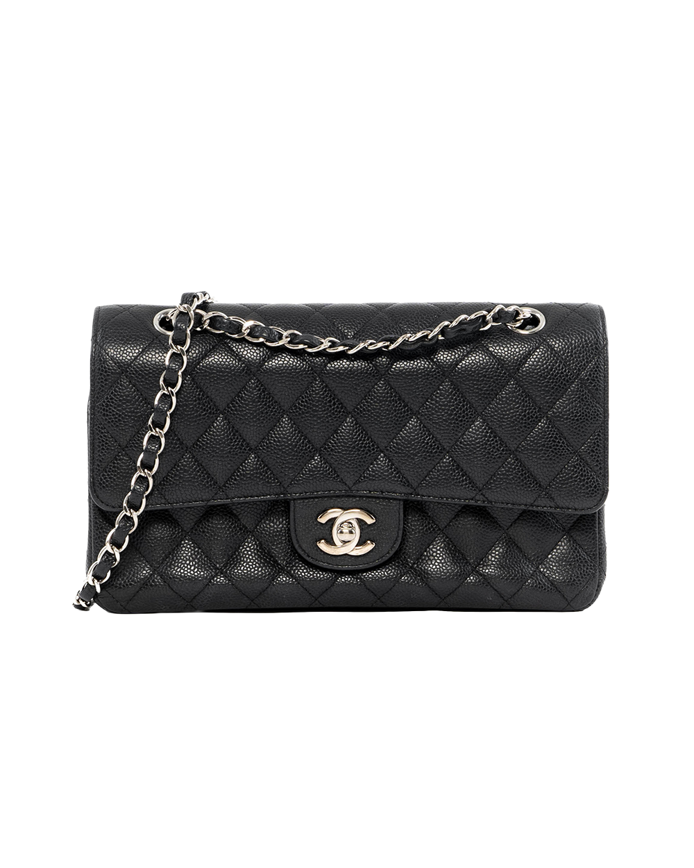 BB252555 CHANEL CLASSIC 10 BLACK CAVIAR SHW 16313002