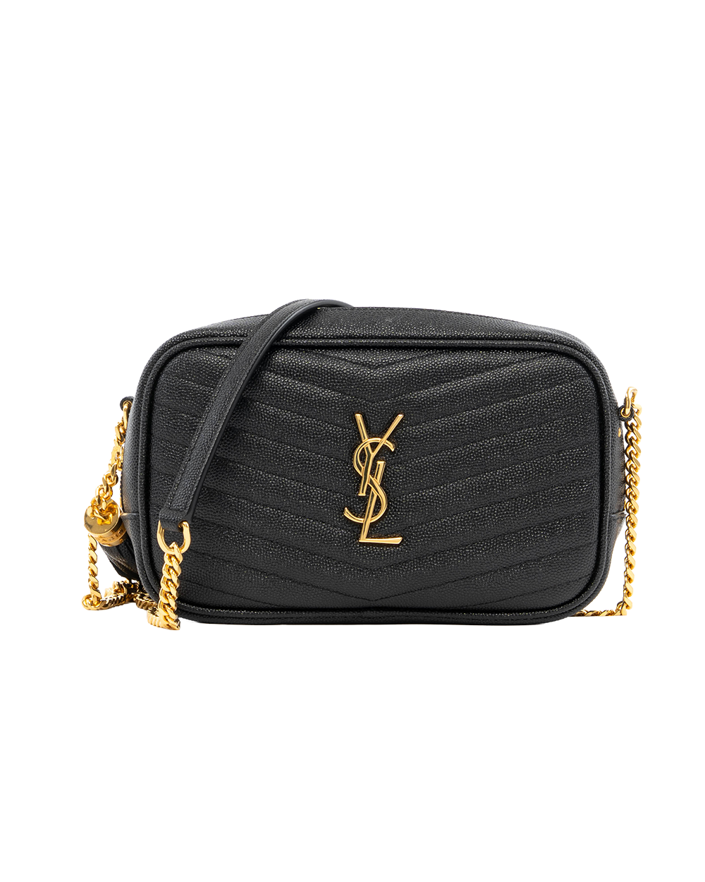 BB252670 YSL LOU LOU MINI BLACK CALF GHW ALM 612579 0322