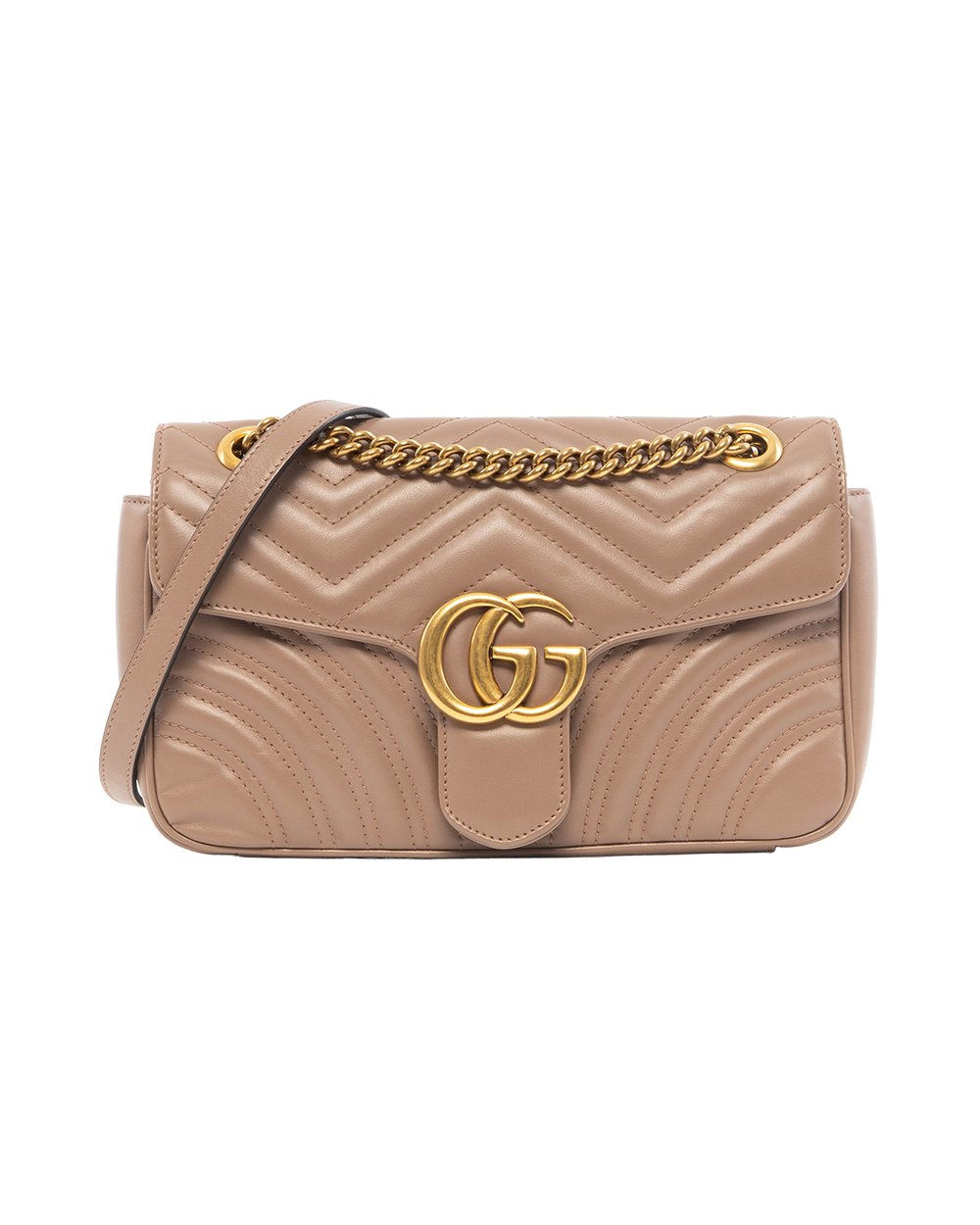 BB252677 GUCCI MARMONT 26 BEIGE CALF GHW 443497 493075