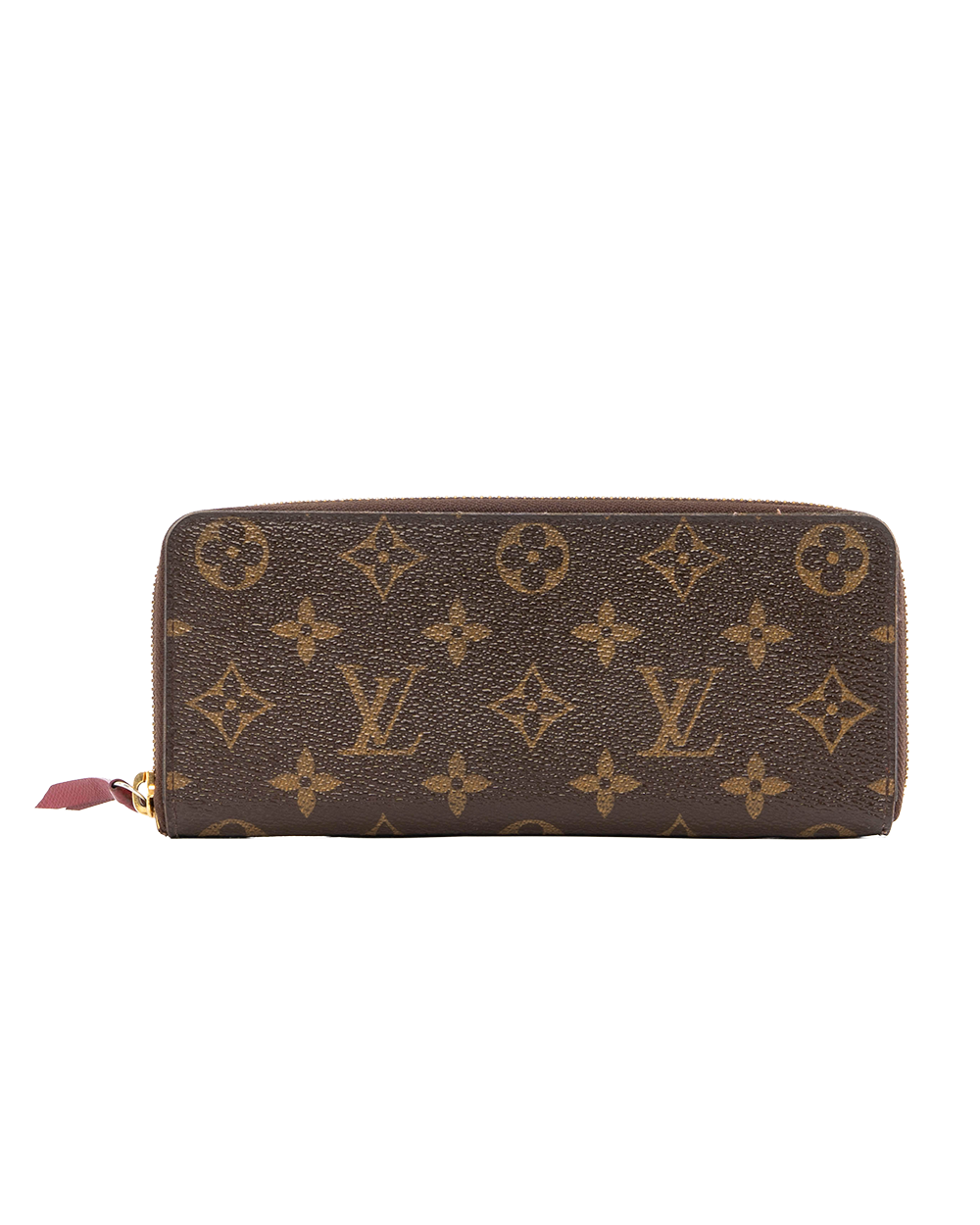 BB252680 LV CLEMENCE WALLET LONG BROWN RED MONOGRAM CANVAS GHW GI5114