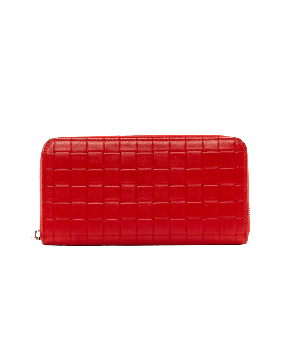 BB252681 BOTTEGA INTRECCIATO ZIPPY WALLET LONG RED CALF SHW P01398793Q