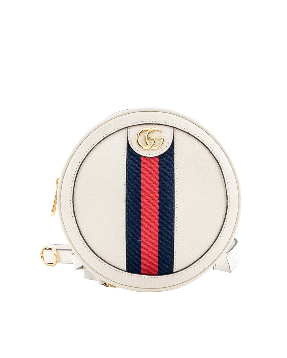 BB252780 GUCCI OPHIDIA ROUND MINI WHITE CALF GHW 598661 584046