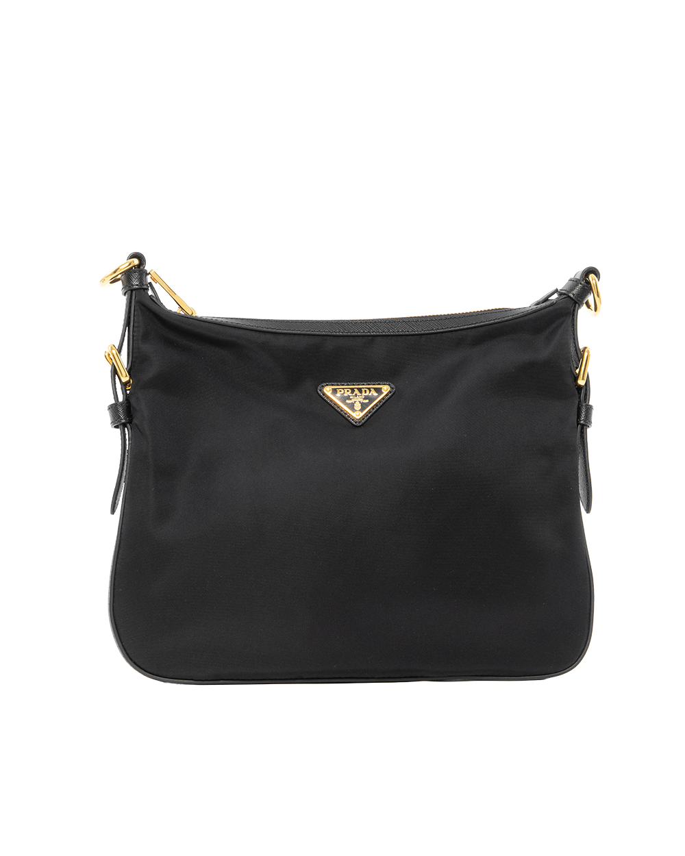 BB252786 PRADA BANDOLIERA MEDIUM BLACK NYLON GHW
