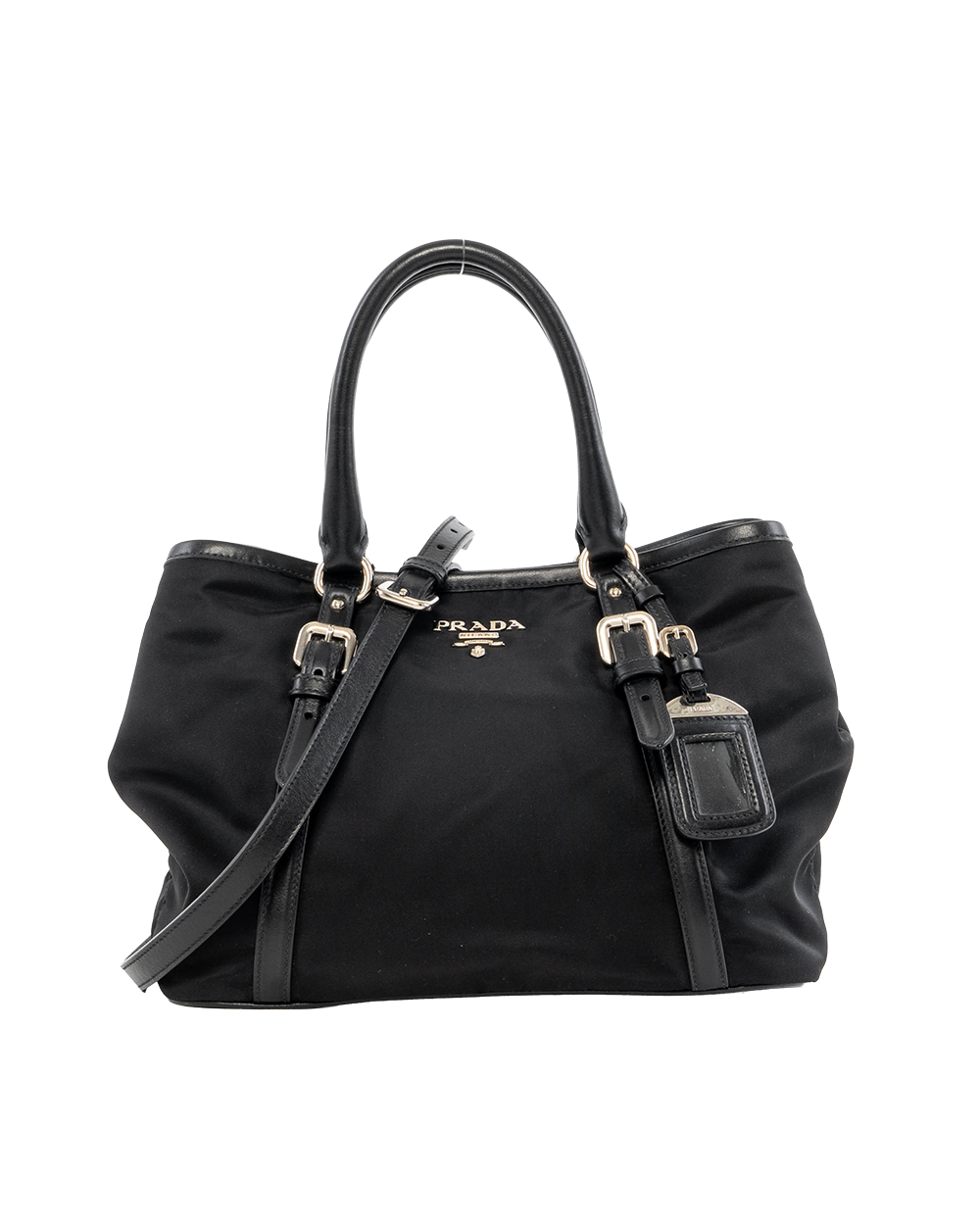 BB252787 PRADA TESSUTO TOTE BLACK NYLON SHW
