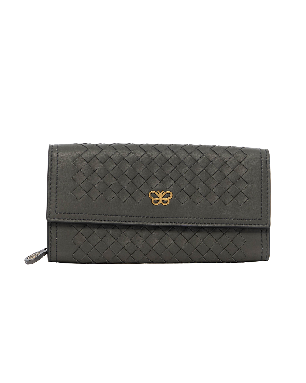 BB252788 BOTTEGA INTRECCIATO WALLET LONG GRAY CALF P00627918L