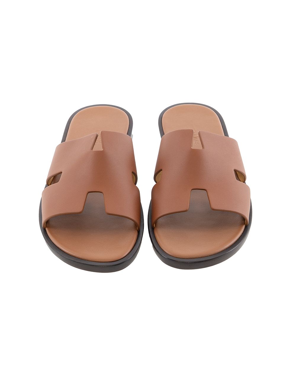 BB252817 HERMES IZMIR SANDAL MEN 40 BROWN CALF 041141ZH 2203