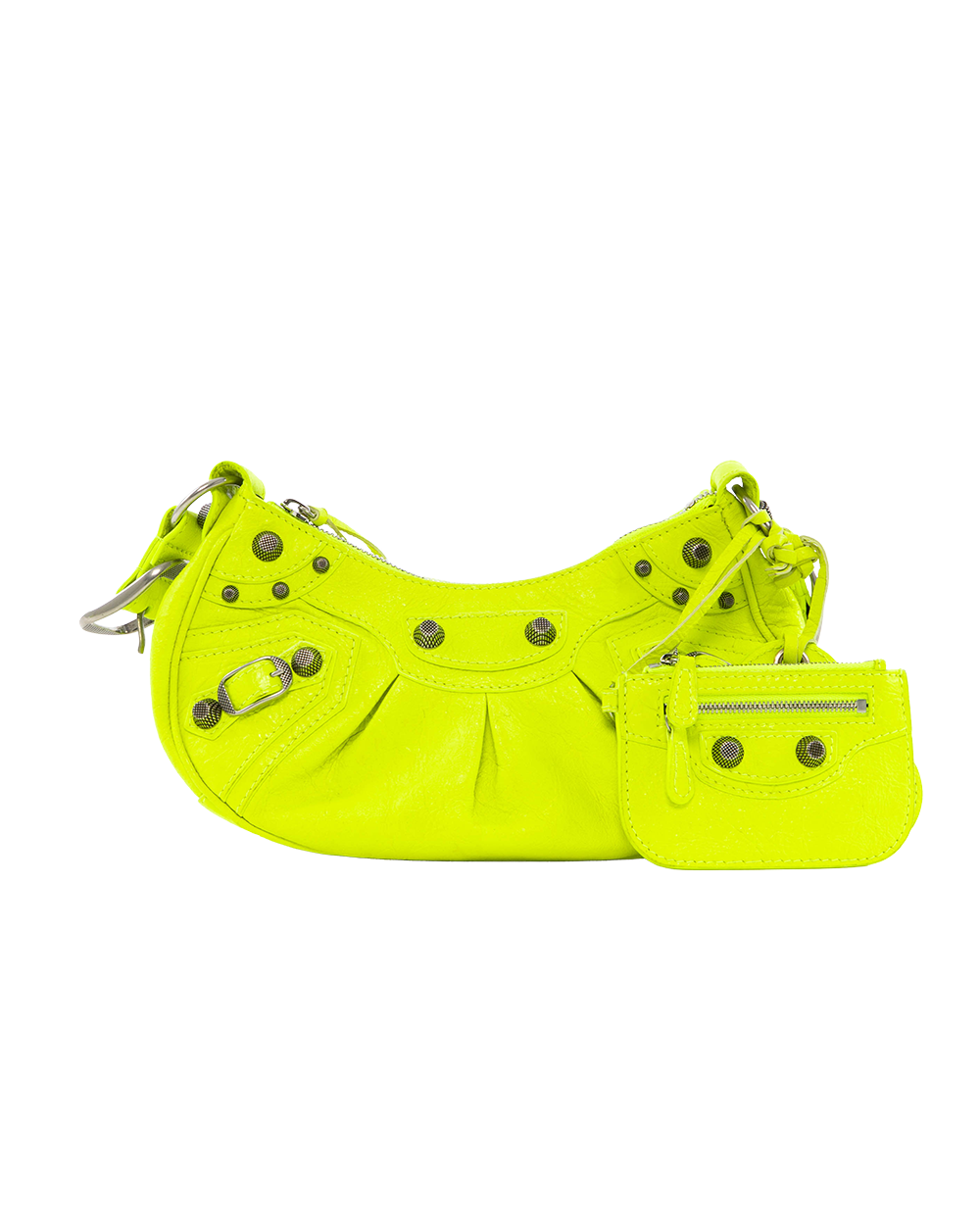 BB252835 BALENCIAGA LE CAGOLE GREEN NEON CALF SHW