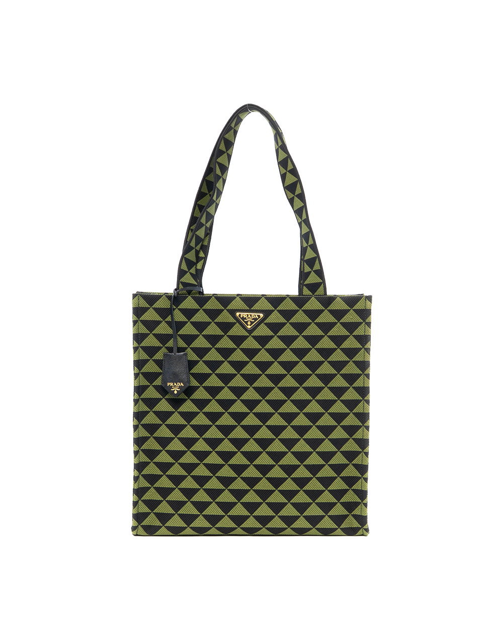 BB253011 PRADA SYMBOLE TOTE LARGE GREEN BLACK CANVAS GHW