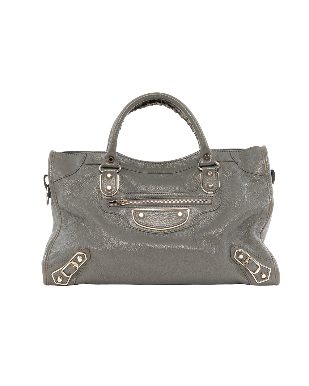BB253127 BALENCIAGA CITY CLASSIC MEDIUM GRAY LIGHT GRAY CALF SHW 390154 1360 C 535269