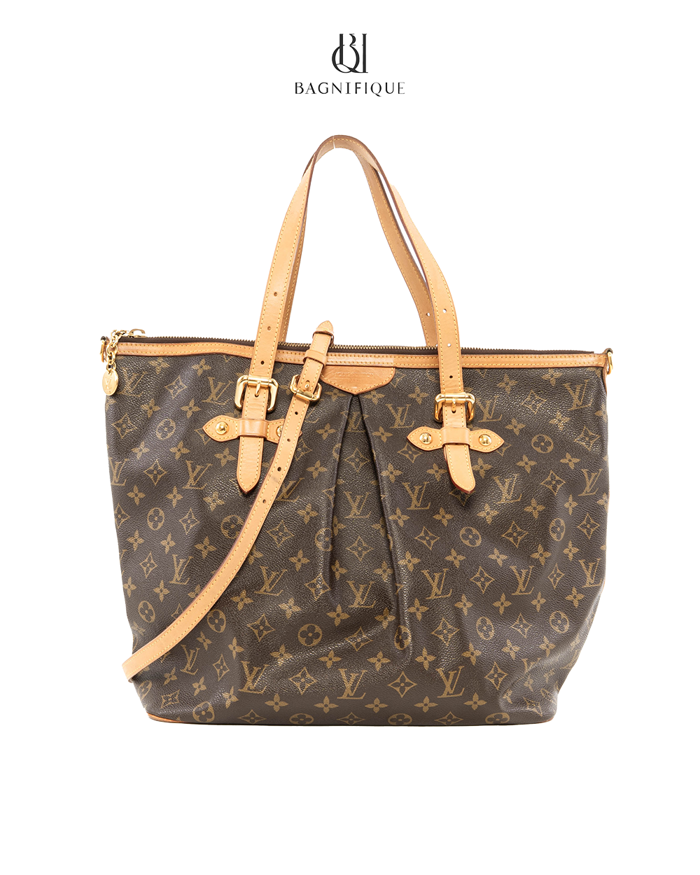 BB253157 LV PALERMO MM BROWN MONOGRAM CANVAS GHW MI2101