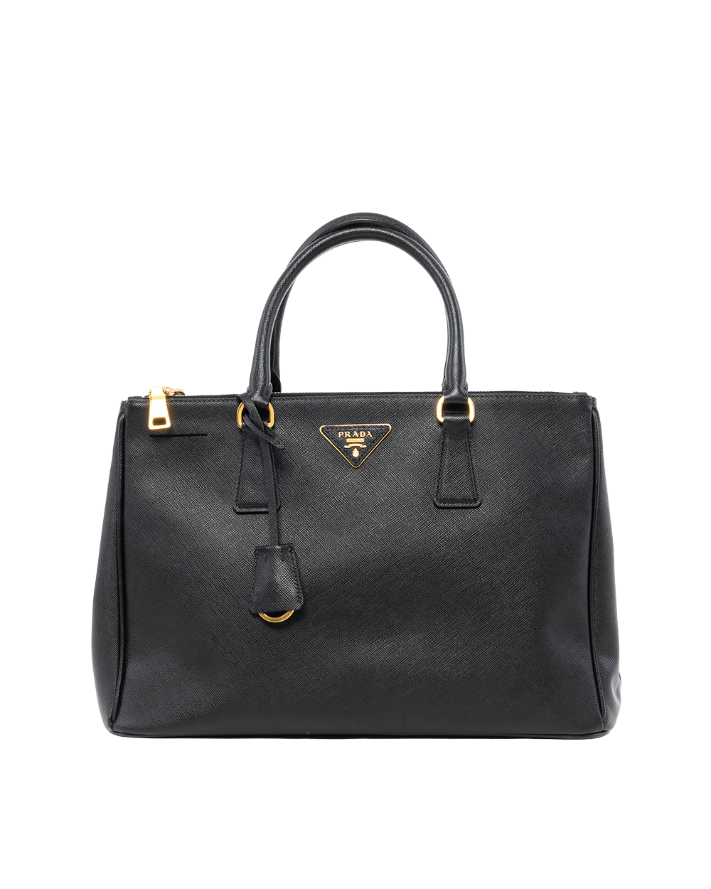 BB253158 PRADA GALLERIA BLACK SAFFIANO GHW