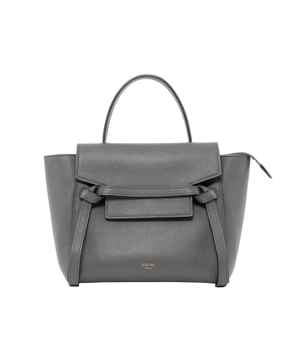 BB253159 CELINE BELT BAG NANO GRAY CALF GHW U SL 0188