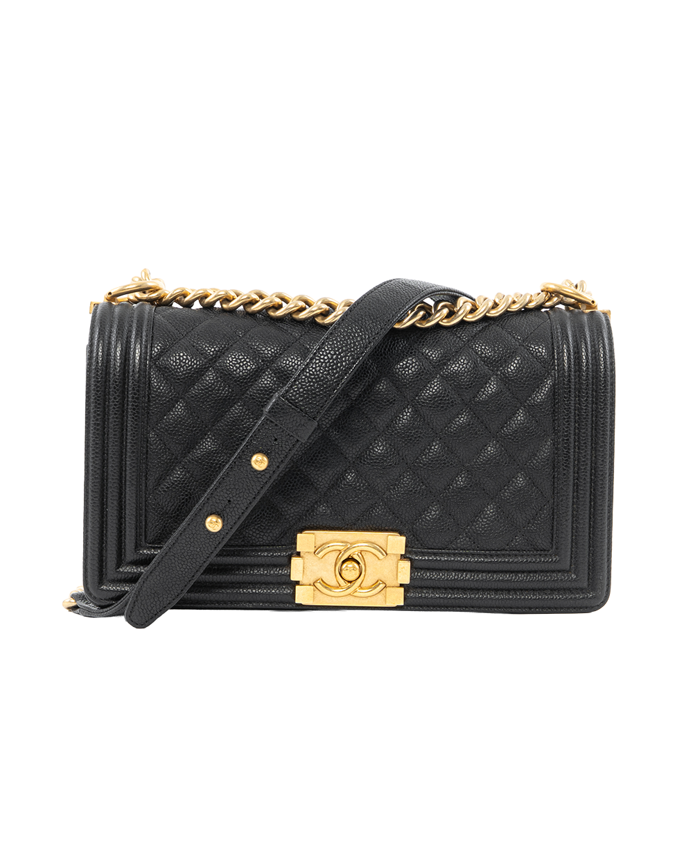 BB253215 CHANEL BOY 10 BLACK CAVIAR SUEDE GHW 23446901