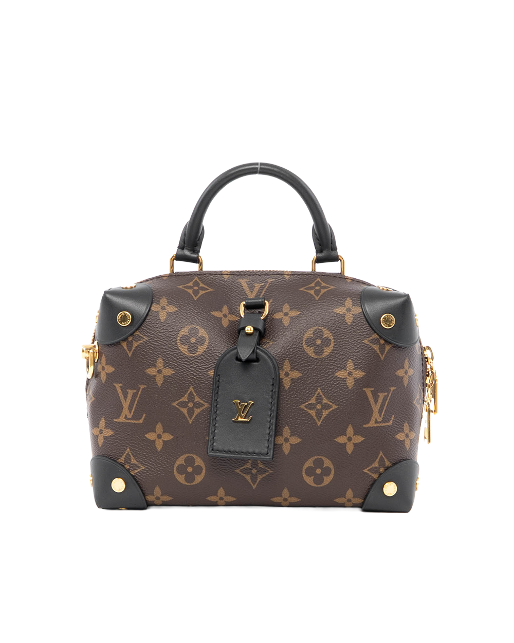 BB253253 LV MALLET TRUNK BROWN BLACK MONOGRAM CANVAS GHW MICROCHIP