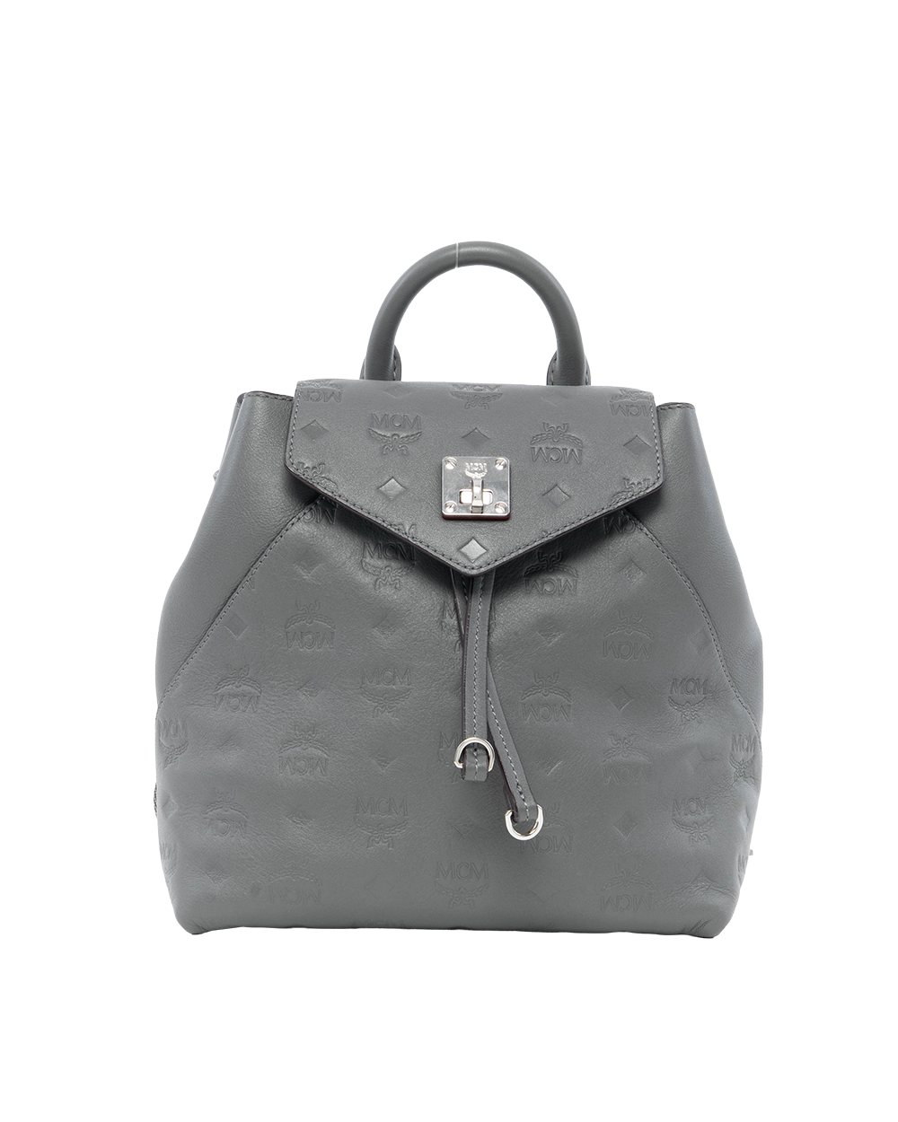 BB253255 MCM VISETOS BACKPACK SMALL GRAY LEATHER SHW MWK9ASE03EC001