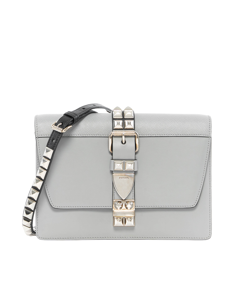 BB253256 PRADA ELEKTRA SMALL GRAY CALF SHW