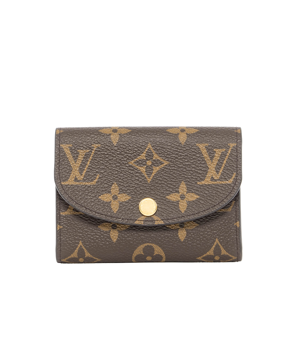 BB253284 (PAC)LV ROSALIE COIN SHORT BROWN RED MONOGRAM CANVAS GHW MICROCHIP