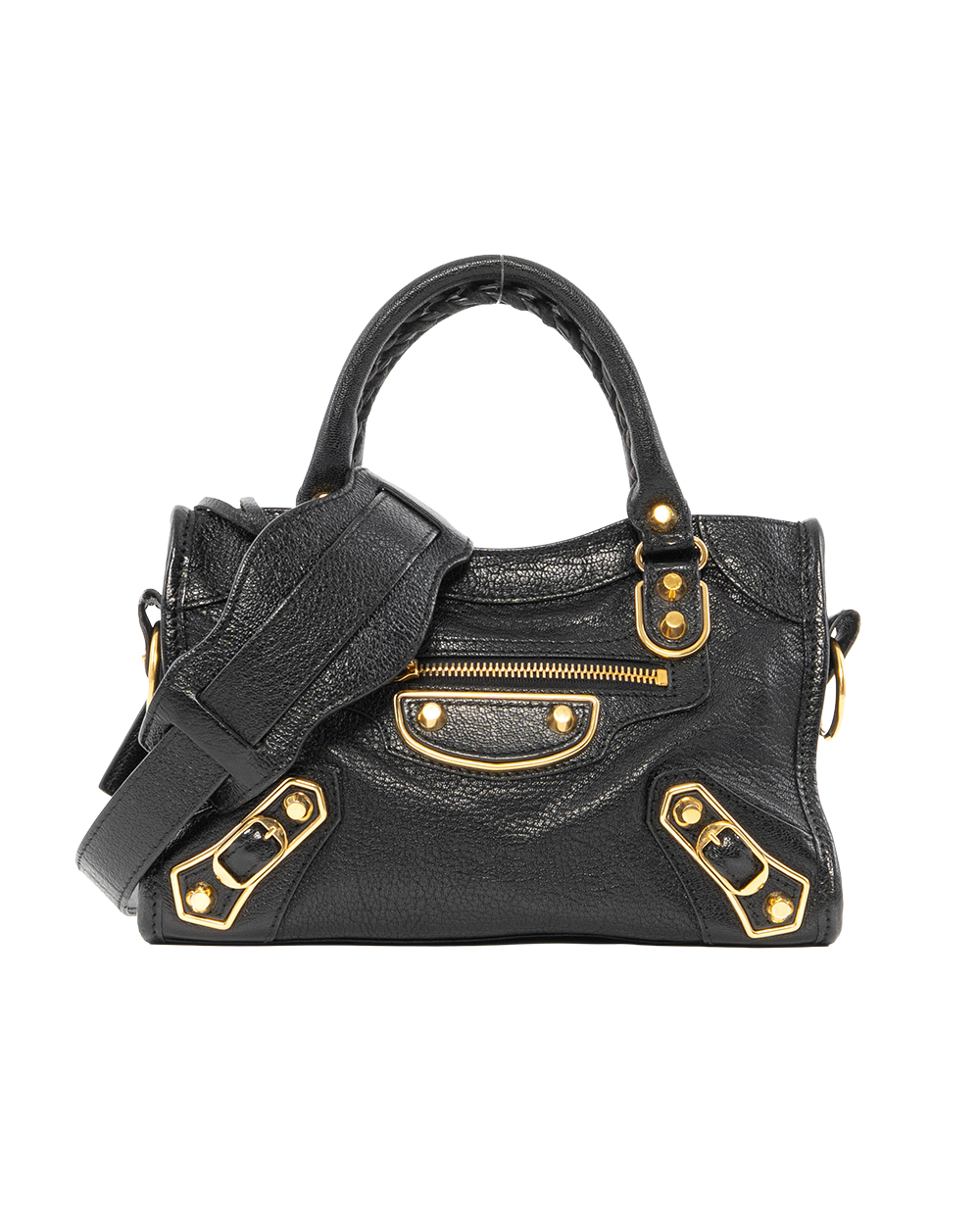 BB253301 BALENCIAGA CITY EDGE MINI BLACK CALF GHW 390160 1000 A 528147