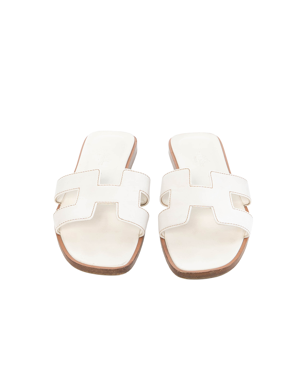 BB253303 HERMES ORAN SANDALS 37 WHITE R0021056Z21
