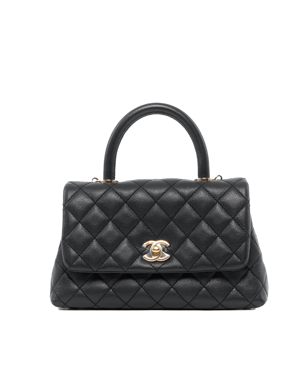 BB253347 CHANEL COCO HANDLE 9 BLACK CAVIAR GHW 30997348