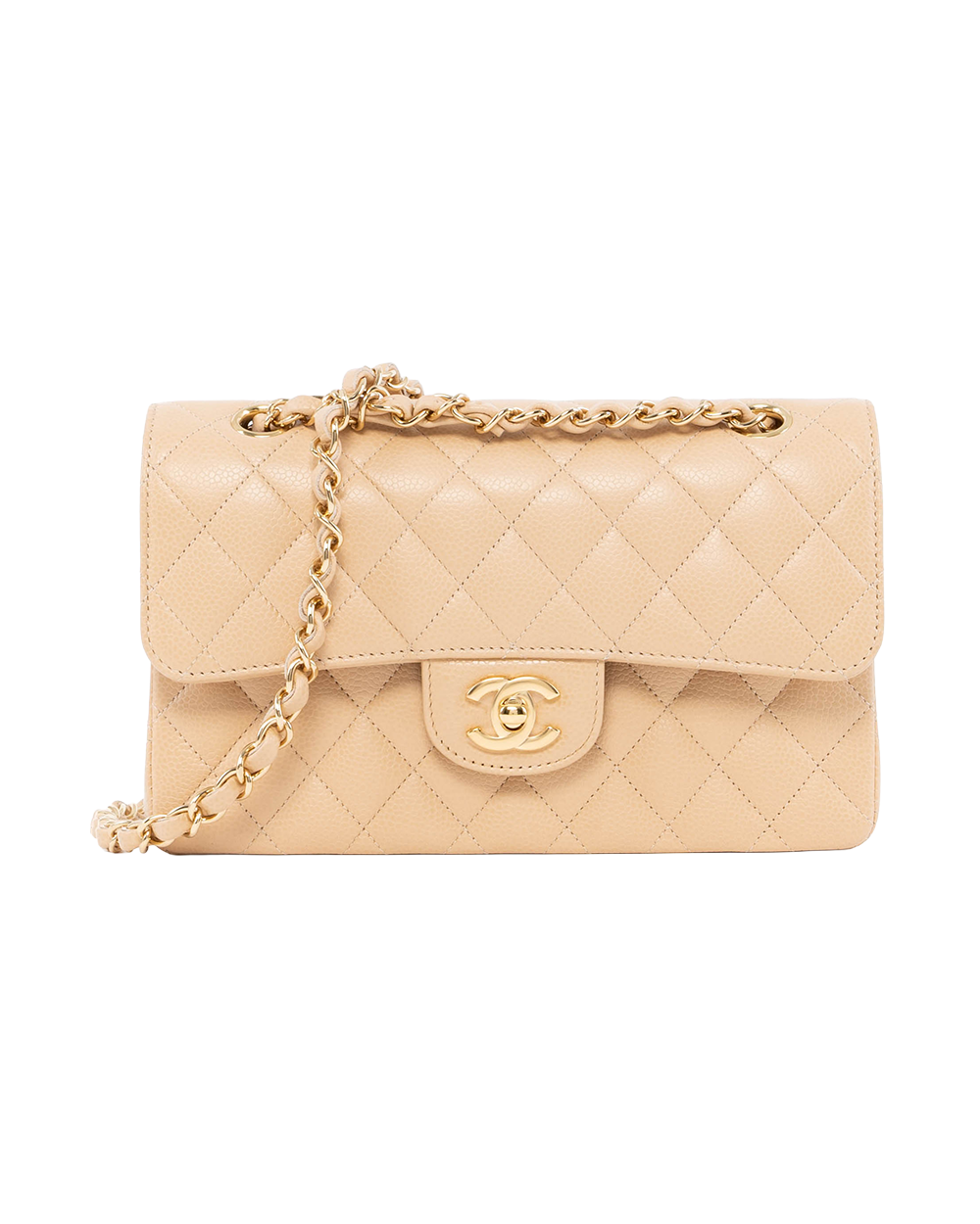 BB253386 CHANEL CLASSIC 9 BEIGE CAVIAR GHW AGPP16P2