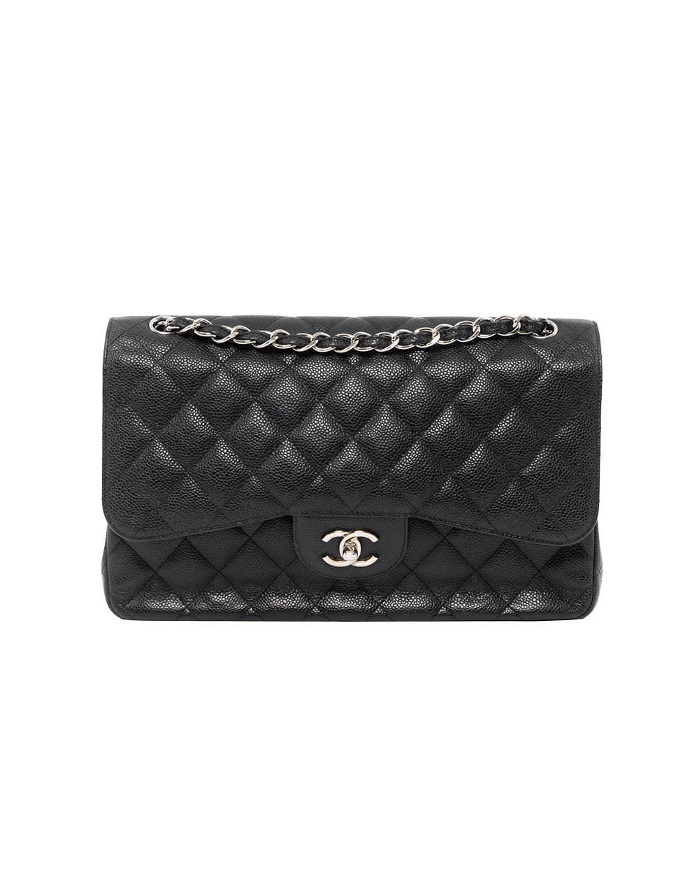BB253393 CHANEL CLASSIC JUMBO BLACK CAVIAR SHW 18289958