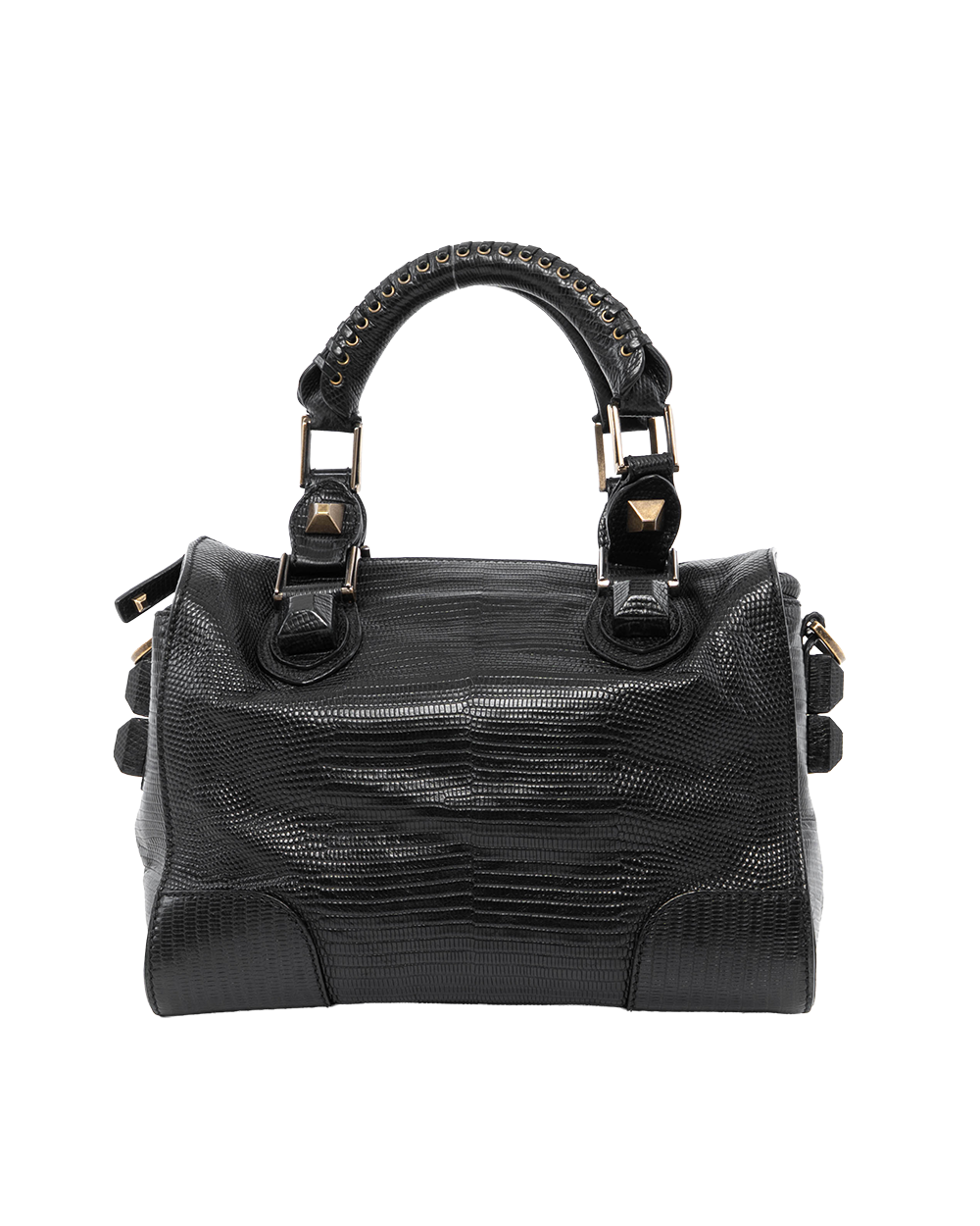 BB253431 BALENCIAGA CASSETTE PM BLACK LIZARD GHW
