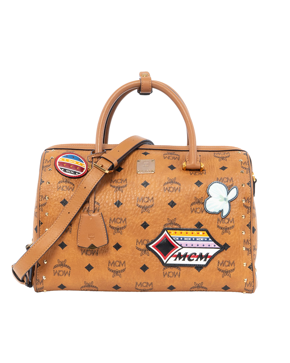 BB253511 MCM BOSTON LIMITED BROWN CANVAS GHW