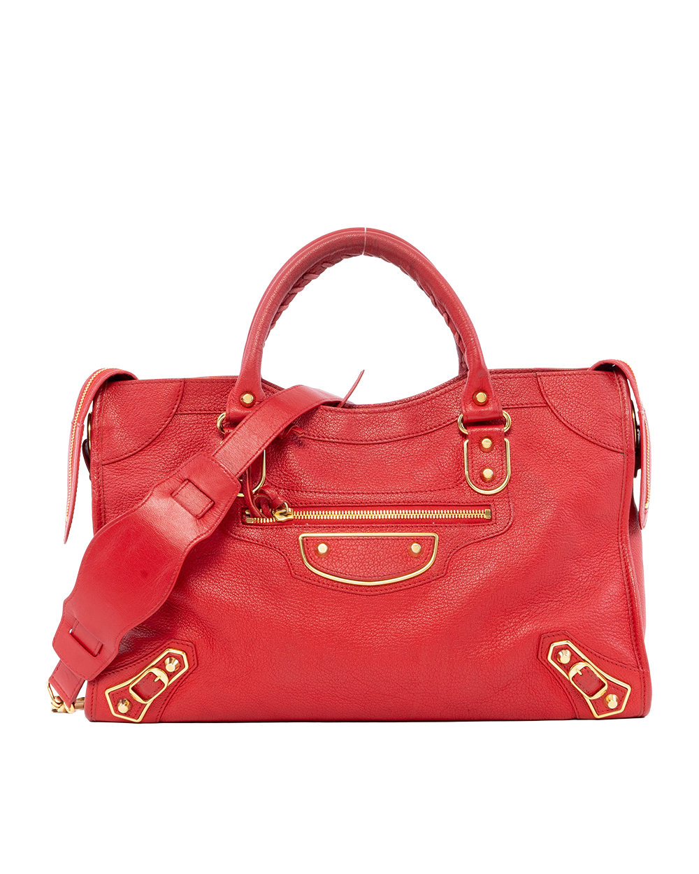 BB253529 BALENCIAGA CITY EDGE MEDIUM RED CALF GHW 535269