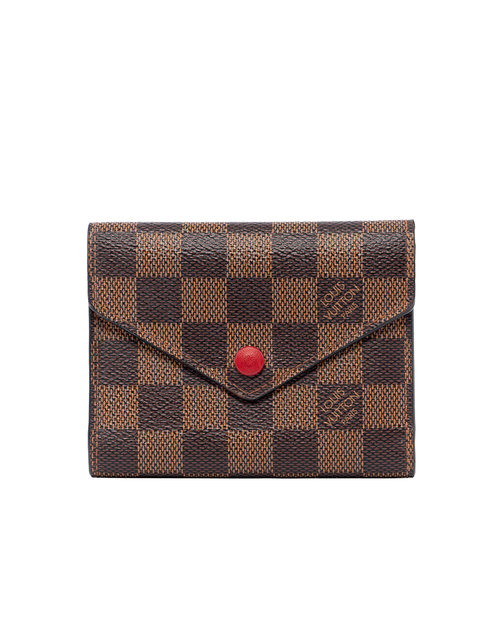 BB253543 LV VICTORINE WALLET SHORT BROWN RED DAMIER CANVAS GHW MI3179