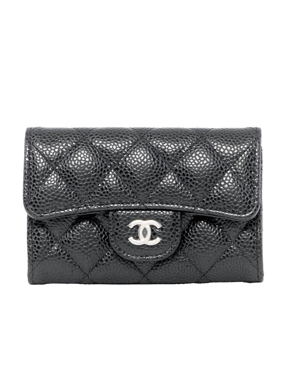 BB253546 CHANEL CARD HOLDER SHORT BLACK CAVIAR SHW 29923025