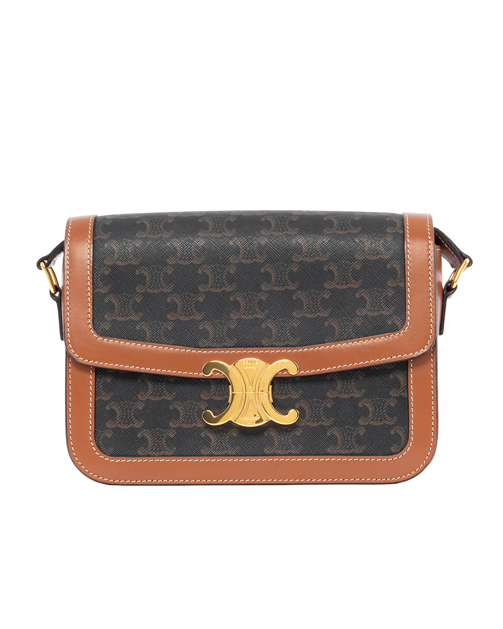 BB253562 CELINE TRIOMPHE CLASSIQUE BROWN TAN CANVAS GHW F RG 1282