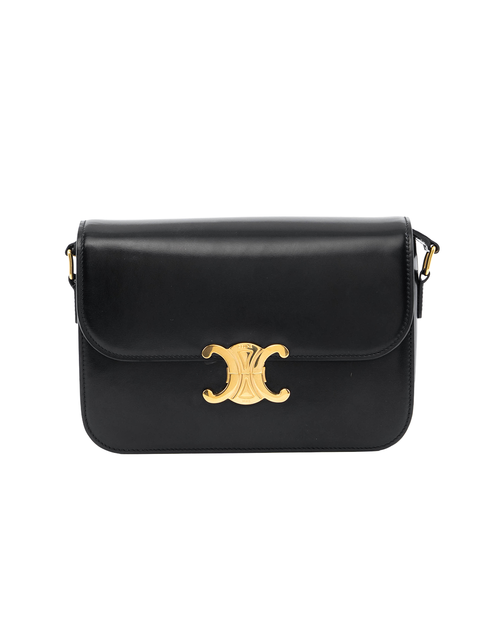 BB253563 CELINE TRIOMPHE CLASSIQUE BLACK CALF GHW S IP 0222